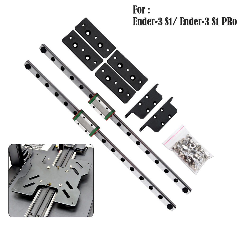 3D Printing Guide - Ender 3 S1、Ender-3 S1 Pro、Creality 3Dプリンター用、デュアルY軸リニアレールアップグレードキット。Y軸セット、MGN9H、315mm。