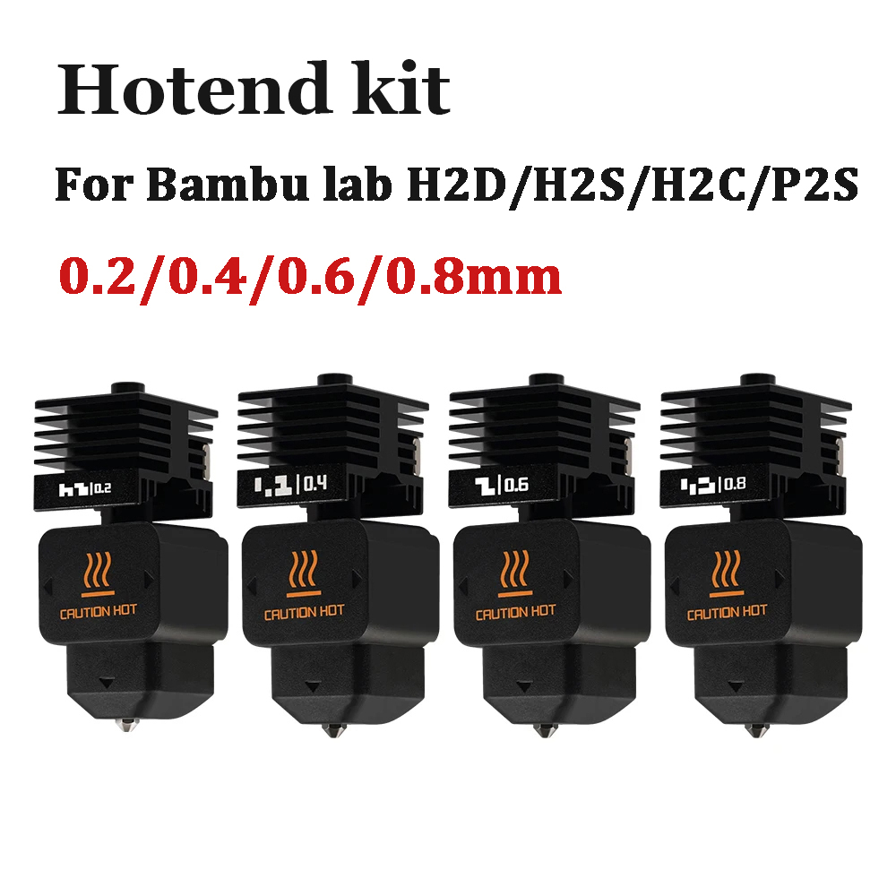 3D Printing Bambu Lab - 新しい高品質 H2D H2S H2C ホットエンドキット 0.2/0.4/0.6/0.8mm