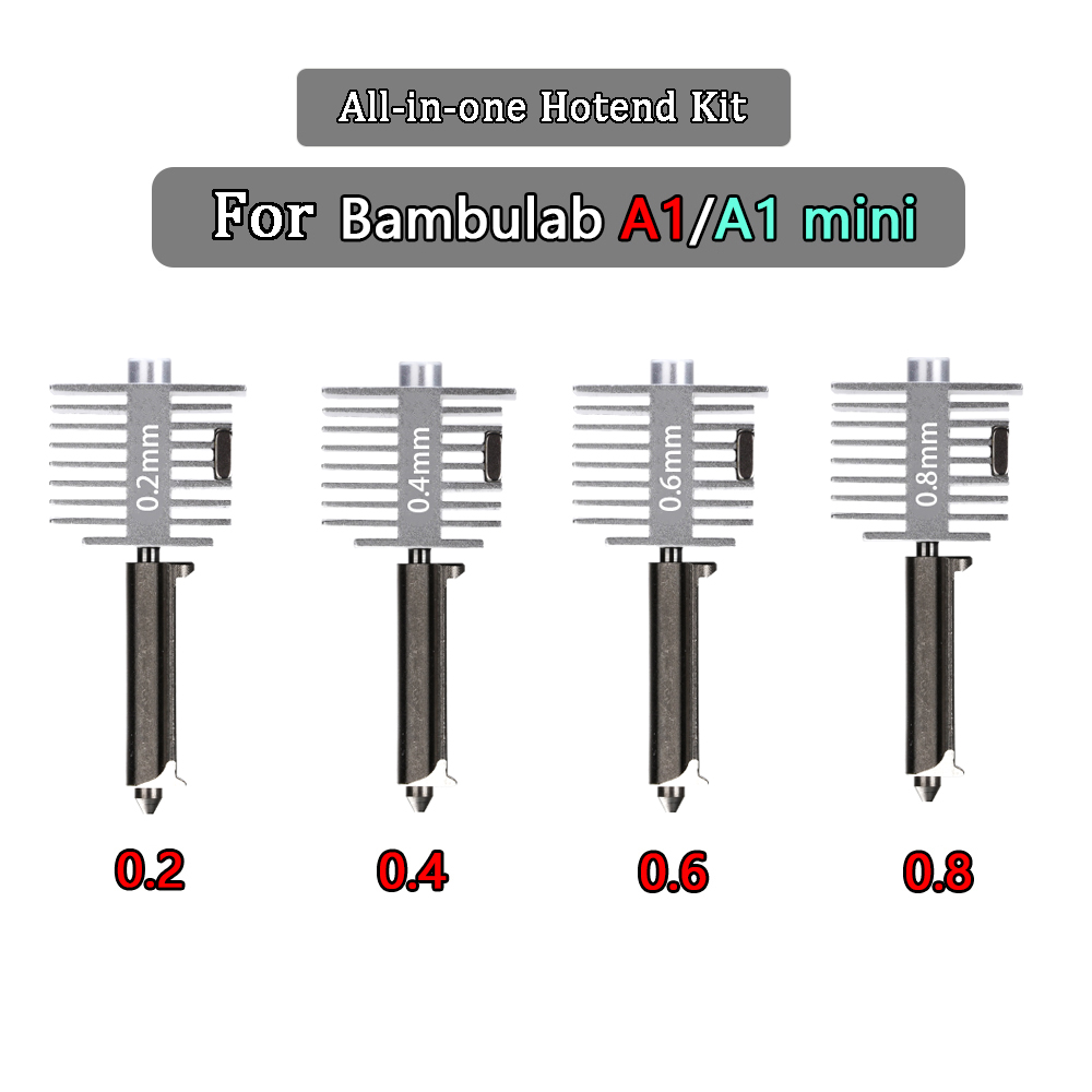 3D Printing Bambu Lab - Bamb Lab A1/A1 Mini用アップグレードホットエンドキット 高速ホットエンドアセンブリ 0.2/0.4/0.6/0.8mm