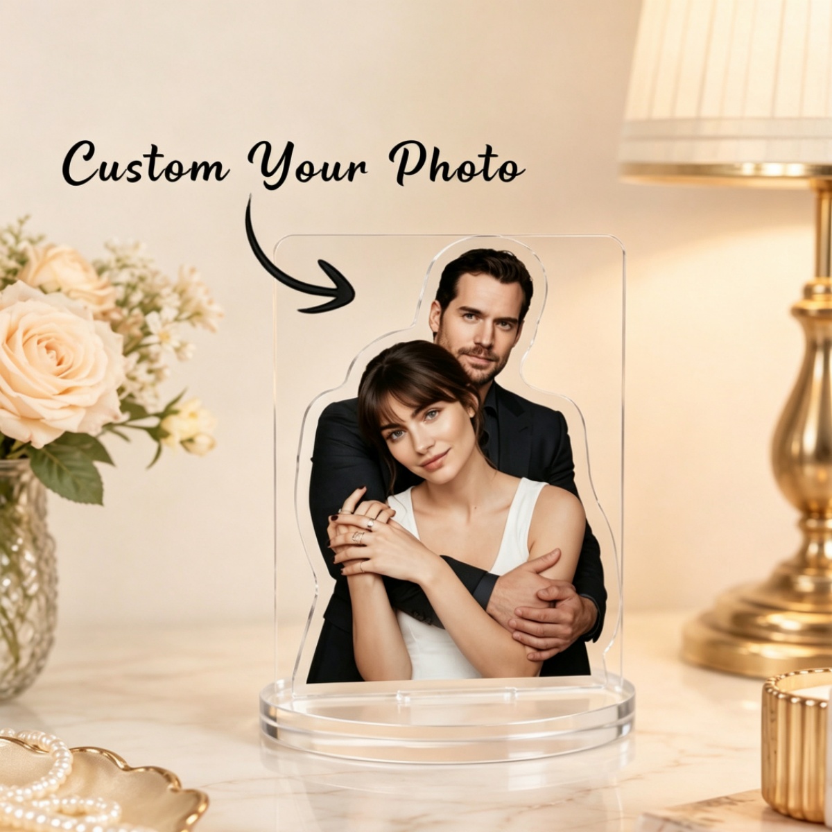 3D Printing Custom - カスタムアクリルキャラクターポートレートデコレーション – 写真アクリルオーナメント、結婚記念品、パーソナライズカスタマイズ。