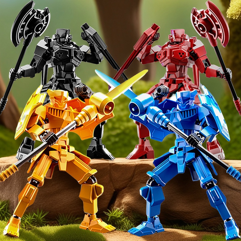 3D Printing Lego Bricks - 3Dプリントキャラクターフィギュア騎士マネキン多関節可動変形戦士13アクションフィギュア小型装飾オーナメント