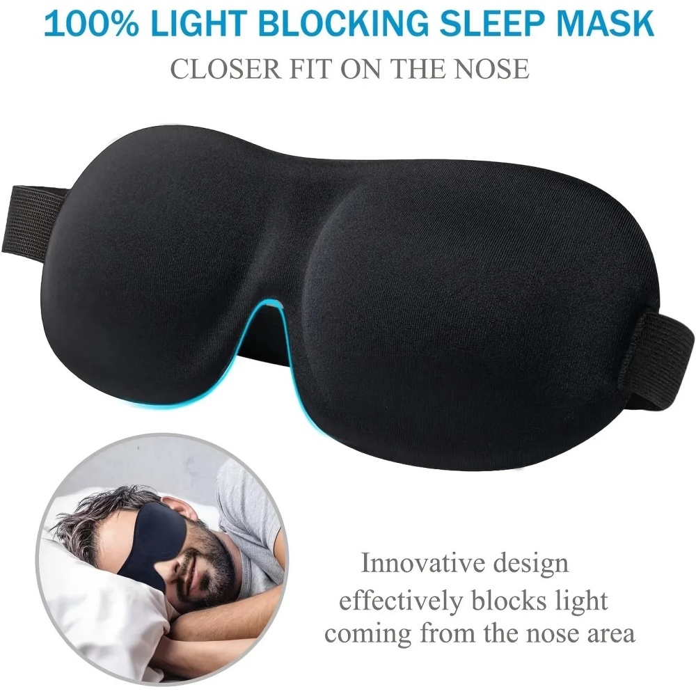 3D Printing Mask - 3D睡眠マスク 目隠し 睡眠補助 ソフトメモリーフォーム アイマスク 睡眠用