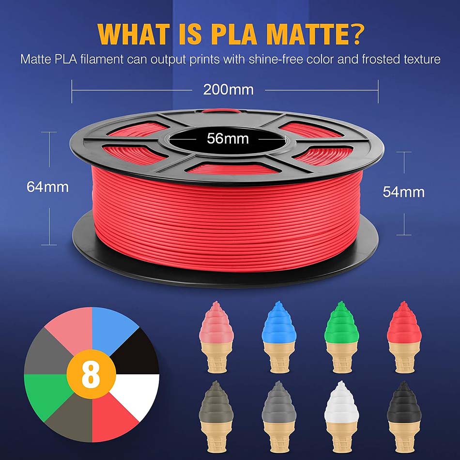 3DプリンターフィラメントJAYO-PLA,滑らかなマット仕 - 3D Printing Nylon のレビューと価格