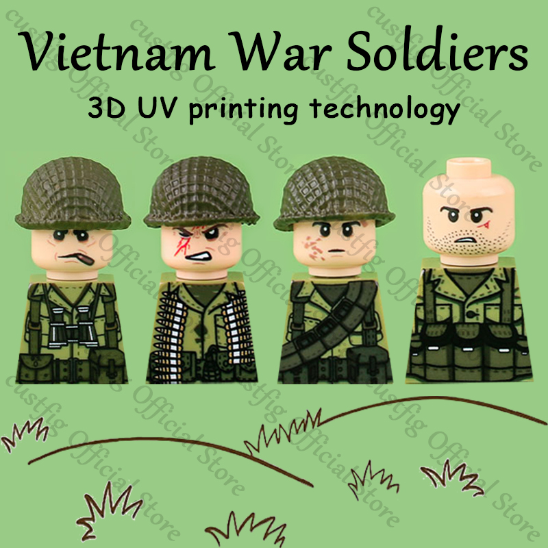 WW2 兵士フィギュア武器 3D UV プリントビルディング - 3D Printing Lego Bricks のレビューと価格