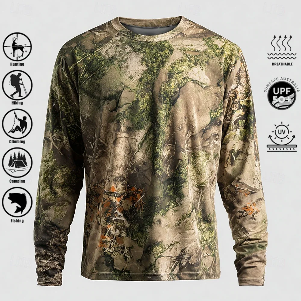 メンズ長袖Tシャツ、ポリエステル素材、3Dプリント迷彩柄、U - 3D Printing Custom のレビューと価格