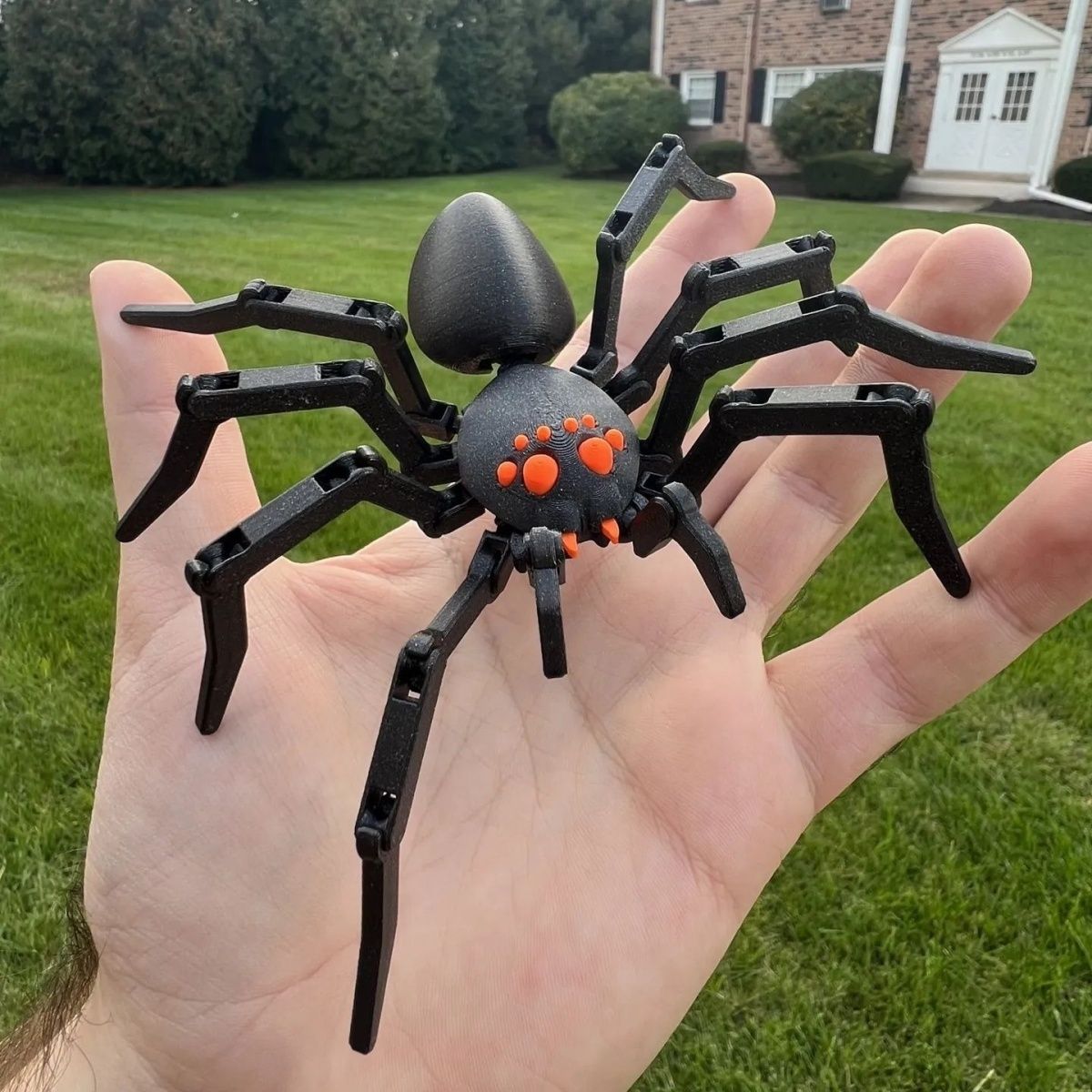 3Dプリント製の蜘蛛模型おもちゃ。関節が複数あり、可動式。リ - 3D Printing Lego Bricks のレビューと価格
